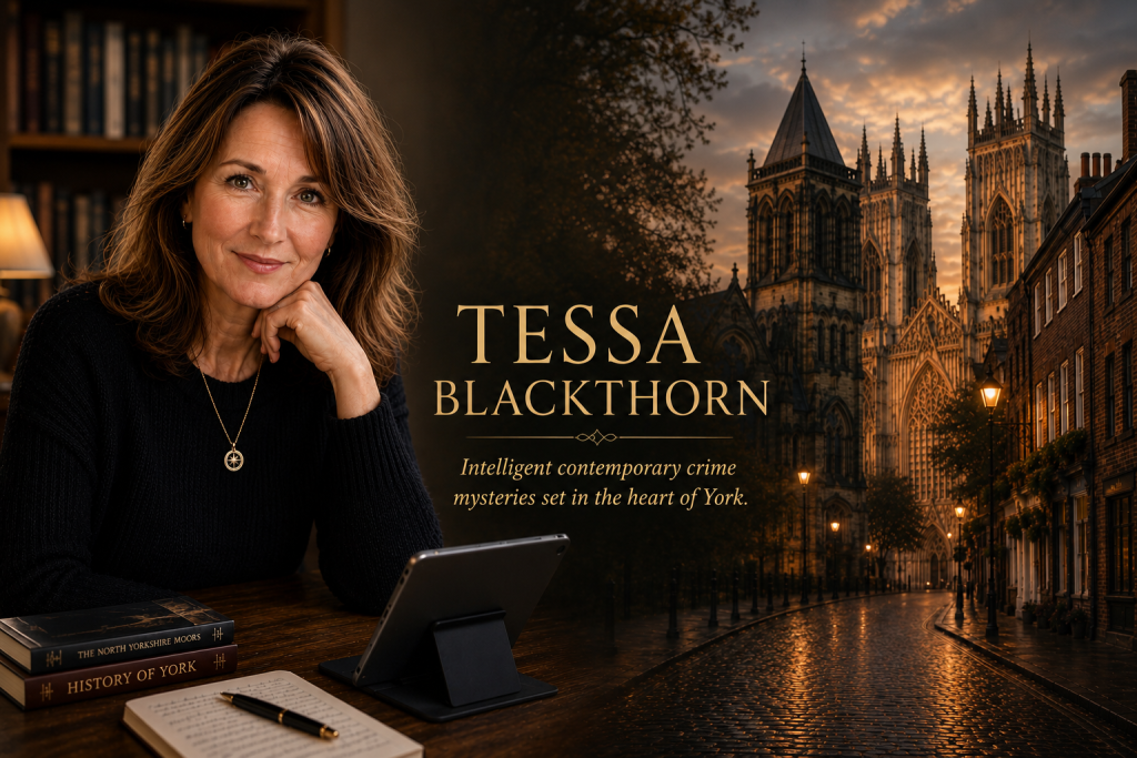 Tessa Blackthorn with York Minster in the background